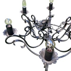 アイアン　シャンデリア　レトロ　ブラックの画像