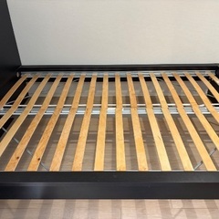 美品　IKEA マルム ダブルベッド　ブラウンの画像