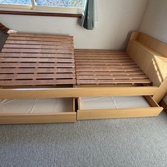 すのこベッド(引き出し付き)の画像