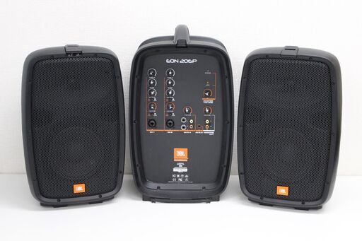 【ヤ取終了12/15】≪ZR1237ジ≫ ユニット通電OK JBL ポータブルPAシステム スピーカー 3点セット EON206P 音響機器/オーディオ機器 一部破損有/動作未確認/現状品