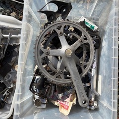 古い自転車の部品 シマノ ロードバイク アルミハンドルなどの画像