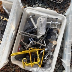 古い自転車の部品 シマノ ロードバイク アルミハンドルなどの画像