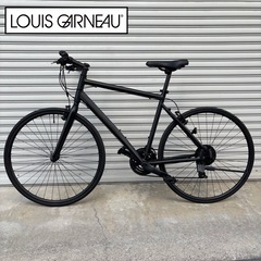 【10万で購入】ルイガノ クロスバイク 700C 黒 美品 名門シマノ社製変速搭載 高級軽量アルミフレーム LOUIS GARNEAU　ロード ピスト BMX ビーチクルーザー ファットバイク お洒落 自転車【早い者勝ち】の画像