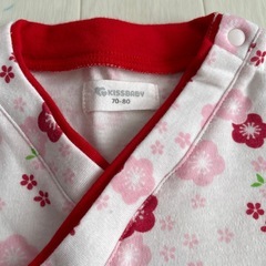 70〜80の着物風つなぎ　たび風靴下の画像