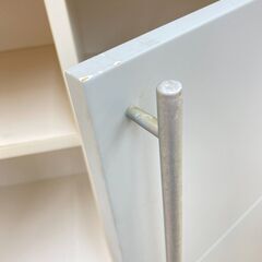 A-833【リユースのサカイ野々市店】ジモティ来店特価‼ チェスト木製 ホワイト×イエロー×グレー クリーニング済みの画像