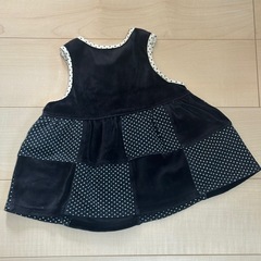 幼児用　90㎝ベロア調ワンピースの画像