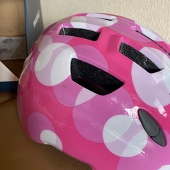モンベル   キッズヘルメット　女児　ピンクの画像