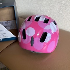 モンベル   キッズヘルメット　女児　ピンクの画像