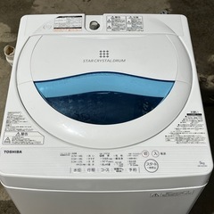 東芝　全自動洗濯機　５．０ｋｇ　グランホワイト　２０１７年製　パワフル浸透洗浄　部屋干しモード　Ｗセンサー　ＡＷ－５Ｇ５の画像