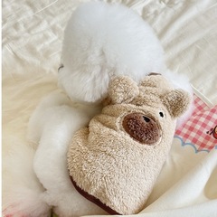 犬服　犬用　服　くまさん　動物　ペット　ブラウン　　ベージュ　2枚セット　の画像