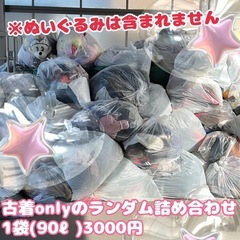 👕【直接引き取り限定】古着卸✨90L袋ランダム詰め（1袋）の画像