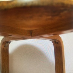 丸椅子 木製 スツール レトロ アンティーク 4脚の画像