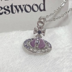 Vivienne Westwoodヴィヴィアンウエストウッド タイニーオーブネックレス パープルの画像