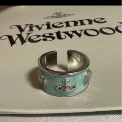 Vivienne Westwood エナメルオーブリング アクアブルーの画像