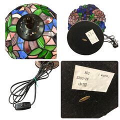 25R538 ジ4 ステンドグラスランプ スタンドライト アンティーク インテリア 照明 中古品の画像