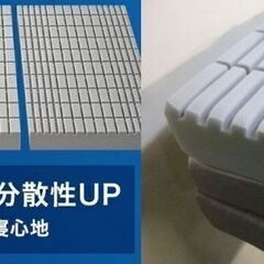 　未使用/新品　圧縮開放品　 キングサイズ　マットレス 三つ折り 10cm 高反発 3Dカット 3ゾーン 体圧分散 洗えるカバーの画像