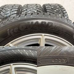 【YK iG65 205/55R16】スパイク【ベンツ W177 Aクラス 純正ホイール 16インチ 6.5J5HPCD112+44】23年製 ノーマルピン Bクラスにも (MTW401)クレジットカード QRコード決済可能の画像