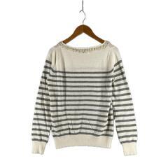 ROPE' ロペ ボーダー 長袖ニット レーヨン/ナイロン マルチカラー レディース M【古着】【中古】の画像