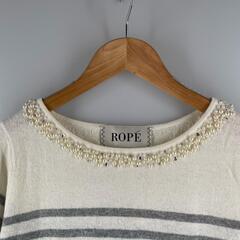 ROPE' ロペ ボーダー 長袖ニット レーヨン/ナイロン マルチカラー レディース M【古着】【中古】の画像