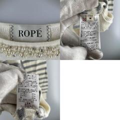 ROPE' ロペ ボーダー 長袖ニット レーヨン/ナイロン マルチカラー レディース M【古着】【中古】の画像