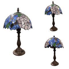 25R538 ジ4 ステンドグラスランプ スタンドライト アンティーク インテリア 照明 中古品の画像