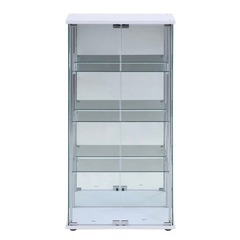 「TMG-G225 / WHITE」「ガラスコレクションケース ワイド4段 背面ミラー WH  1212-05の画像
