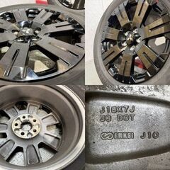 新車外し 2025年製【YK G055 225/55R18】夏タイヤ【三菱 デリカD:5 シャモニー 純正ホイール 18インチ 7J5HPCD114.3+38】ブラック (MTW405)クレジットカード QRコード決済可能の画像