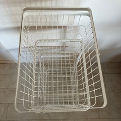 Tower  洗濯ラック　ランドリーラック　洗濯カゴ　ホワイトの画像