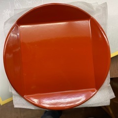 菓子皿　本漆　朱漆　天然木　会津塗の画像