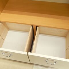 Fresco 本棚 ブックシェルフ オープン棚 引出し付き 背板有り 幅84cm 北欧風  /札幌市清田区の画像