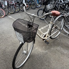 【ジャングル深井店】★自転車 ママチャリ ホワイト 26インチ 堺市（中区 堺区 東区 西区 南区 北区）和泉市 河内長野市 富田林市 松原市 狭山市 深井 【FU3081】の画像