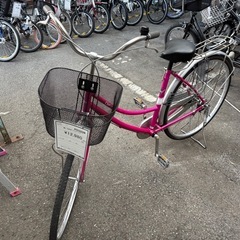 【ジャングル深井店】★自転車 ママチャリ ピンク 27インチ 堺市（中区 堺区 東区 西区 南区 北区）和泉市 河内長野市 富田林市 松原市 狭山市 深井 【FU3082】の画像