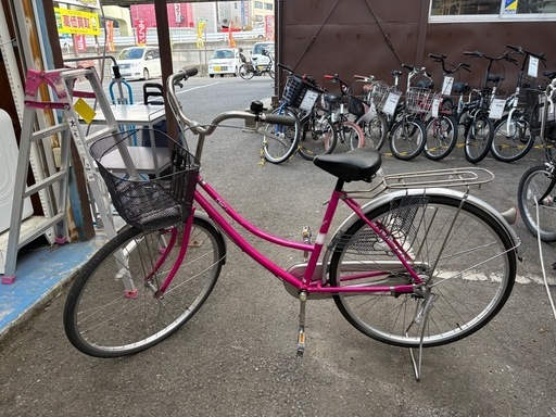 【ジャングル深井店】★自転車 ママチャリ ピンク 27インチ 堺市（中区 堺区 東区 西区 南区 北区）和泉市 河内長野市 富田林市 松原市 狭山市 深井 【FU3082】
