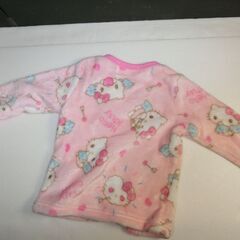 キッズ パジャマ 80サイズ マイクロフリース 腹巻付き 長袖  ハローキティの画像