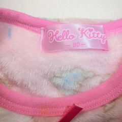 キッズ パジャマ 80サイズ マイクロフリース 腹巻付き 長袖  ハローキティの画像