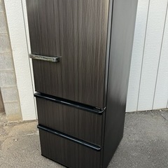 美品■2022年製 アクア 3ドア冷凍冷蔵庫 272L■AQUA AQR-SV27M 3ドア冷蔵庫 旬鮮チルド■中段が冷凍室 2～3人向け冷蔵庫 ウッドブラックの画像