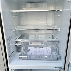 美品■2022年製 アクア 3ドア冷凍冷蔵庫 272L■AQUA AQR-SV27M 3ドア冷蔵庫 旬鮮チルド■中段が冷凍室 2～3人向け冷蔵庫 ウッドブラックの画像