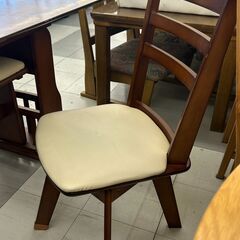 ★リユースのサカイ千葉中央店★  ダイニングセット ブラウン H72×D75×W90-120 クリーニング済み TC5750の画像