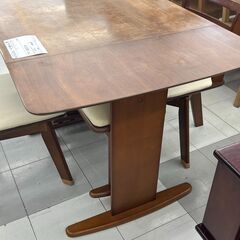 ★リユースのサカイ千葉中央店★  ダイニングセット ブラウン H72×D75×W90-120 クリーニング済み TC5750の画像