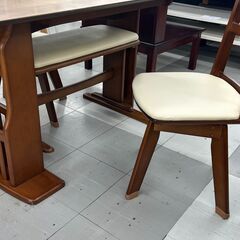 ★リユースのサカイ千葉中央店★  ダイニングセット ブラウン H72×D75×W90-120 クリーニング済み TC5750の画像