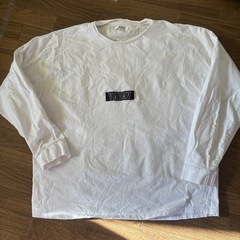 A.T.C ホワイトロングスリーブTシャツ Lの画像