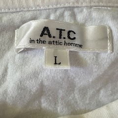 A.T.C ホワイトロングスリーブTシャツ Lの画像