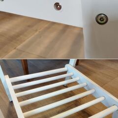 折りたたみ可 A型ハンガーラック 衣類収納 ハンガーラック ホワイト　/MJ-1322 2F奥の画像