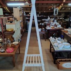 折りたたみ可 A型ハンガーラック 衣類収納 ハンガーラック ホワイト　/MJ-1322 2F奥の画像