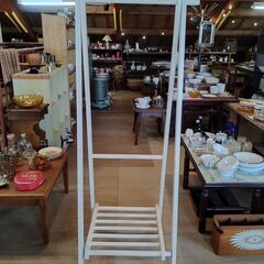 折りたたみ可 A型ハンガーラック 衣類収納 ハンガーラック ホワイト　/MJ-1322 2F奥の画像