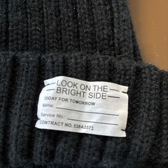 寒い季節に⛄️ニット帽🧶GU黒ニット帽子小物冬用の画像