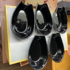 エンテック メラミンレンゲ受皿（小） 黒 C-80(B) 中華 麺 スープ ラーメン 本格的 軽い 業務用 の画像