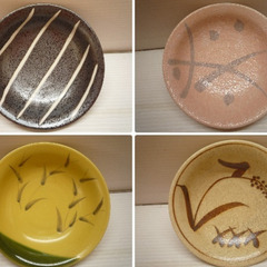 ☆▲仁峰　絵変り　三ツ足　小鉢揃　小鉢　食器　三つ足　皿　鉢　陶器　共箱　gの画像