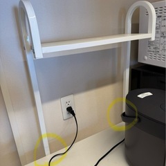 キッチンラック　白　キッチン収納の画像