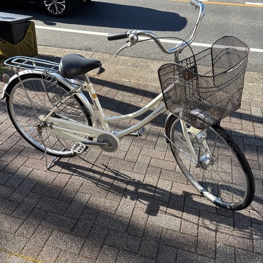 整備自転車】LEDライト 自転車 26インチ ホワイト ￥9900 購入